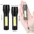 High LED Flashlight with COB Light Mini Waterproof Portable LED XPE COB Flashlight USB Rechargeable 3 Modes Light Flashlight with Hanging Rope (Multicolor) Metal 500 Lumens_HN_51