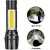 High LED Flashlight with COB Light Mini Waterproof Portable LED XPE COB Flashlight USB Rechargeable 3 Modes Light Flashlight with Hanging Rope (Multicolor) Metal 500 Lumens_HN_51