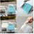 Travel Folding Electric Kettle Fast Boiling Beautiful Design Collapsible Portable 600Ml Boil Dry Protection 100-240V Food Grade Silicone Foldable Kettle (White Blue) - 600 Watt
