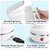 Travel Folding Electric Kettle Fast Boiling Beautiful Design Collapsible Portable 600Ml Boil Dry Protection 100-240V Food Grade Silicone Foldable Kettle (White Blue) - 600 Watt
