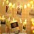 20 Photo Clip LED String Lights for Photo Hanging Restaurants Home Decoration (Warm White- Battery Powered) Copper