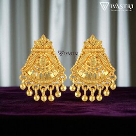 Vivastri Stud Alloy Gold Plated Earrings for Women & Girls [VIVA2778ERG]