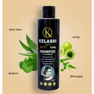                       Kelashi Shampoo, Pure and Natural, Reduces Hair Fall, Repair Damaged Hair, 200Ml                                              