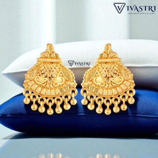                       Vivastri Stud Alloy Gold Plated Earrings for Women & Girls [VIVA2776ERG]                                              