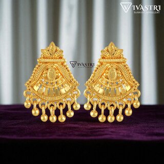                       Vivastri Stud Alloy Gold Plated Earrings for Women & Girls [VIVA2778ERG]                                              