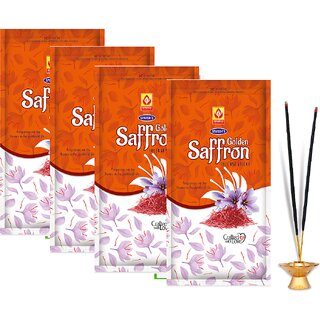                       SPARSH AROMATICS Golden Saffron Agarbatti Rich, Long-Lasting Aroma for Spiritual and Calm Ambiance (Pack of  4 x 110g)                                              