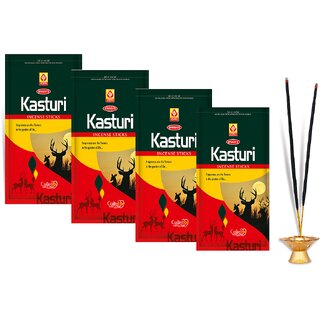                       SPARSH AROMATICS Kasturi Agarbatti  Handcrafted with Natural Floral Extracts for Meditation (Pack of 4 x 110g)                                              