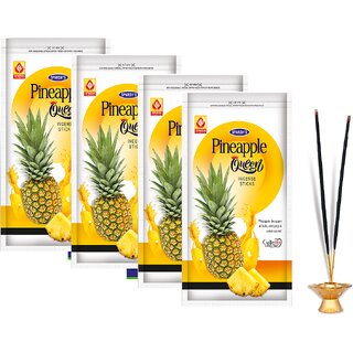 SPARSH AROMATICS Pineapple Queen Agarbatti Pineapple Fragrance Handcrafted Incense Sticks (Pack of 4 x 110g) SPARSH AROMATICS Pineapple Queen Agarbatti Pineapple Fragrance Handcrafted Incense Sticks (Pack of 4 x 110g)