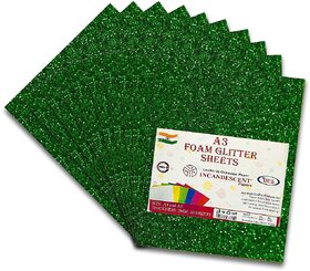 Premium Foam Glitter Sheets A3 Size  2mm Thick, 10 Sheets Multi-Color Sparkle Foam Paper