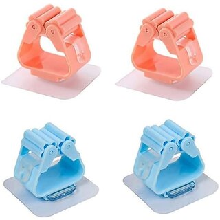                       1Pcs Plastic Broom Holder with Hook  Heavy Duty Wall-Mounted  Waterproof  Rustproof For Home Kitchen  Bathroom                                              