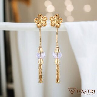                       Vivastri Shimmering CharmingChangeable drop  Earring for Women and Girls [VIVA2656ERG]                                              