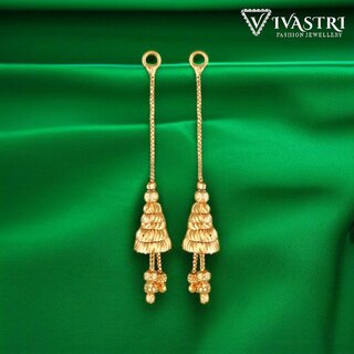                       Vivastri Shimmering Glittering Changeable drop  Earring for Women and Girls [VIVA2657ERG]                                              