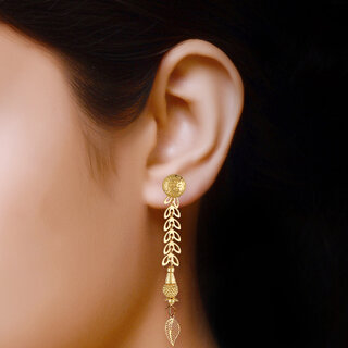                       Vivastri Beautiful Gold Plated Drop and Dangler Earring for Women and Girls [VIVA2719ERG]                                              