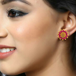                       Vivastri Shimmering Bejeweled stud Earring for Women and Girls [VIVA2725ERG]                                              