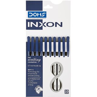 WildProducts - Inxon Blue Ball Pen - 0.7mm - Soft Rubberized Grip - Pack of 10 Blue Ballpens WildProducts - Inxon Blue Ball Pen - 0.7mm - Soft Rubberized Grip - Pack of 10 Blue Ballpens