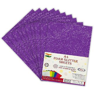 Premium Foam Glitter Sheets A4 Size 2mm Thick, 10 Sheets Multi-Color Sparkle Foam Paper DIY Craft Sheets for Schools Premium Foam Glitter Sheets A4 Size 2mm Thick, 10 Sheets Multi-Color Sparkle Foam Paper DIY Craft Sheets for Schools