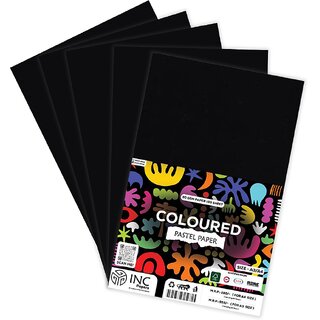                       INC Coloured Flourscent Pastel Paper A4 Size  100 Sheets  80 GSM Premium Multicolor Craft Paper for School Projects                                              
