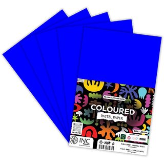                       INC Coloured Flourscent Pastel Paper A4 Size  100 Sheets  80 GSM Premium Multicolor Craft Paper for School Projects                                              