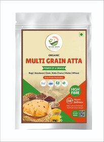 Simply Jaivik Multi Grain Atta  Natural  Nutritious Flour  High Fiber, Protein-Rich, Stone-Ground Flour for (2kg)
