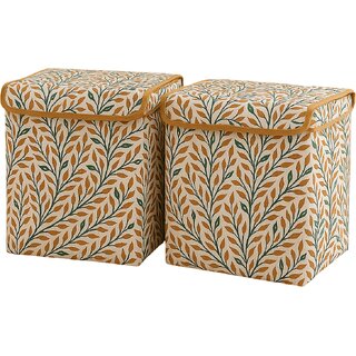                       Aronkart Foldable Laundry Bag - Durable Multicolor Leaf Pattern Storage                                              