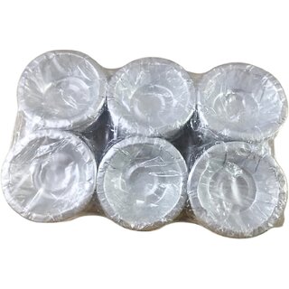                       Paper Silver Coated Bowls - Prasad Wati  Pack of 6 packets 25x6                                              