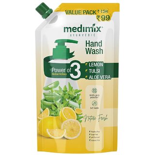 Medimix Herbal Hand Wash  Lemon, Tulsi  Aloe Vera  675ml