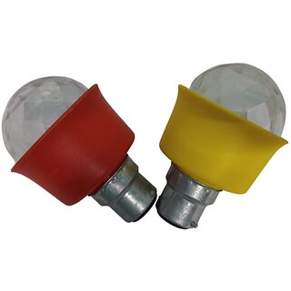 Set of 2 Temple Bulbs , Rotating Disco LED Light Bulbs for Party and Decorative Light