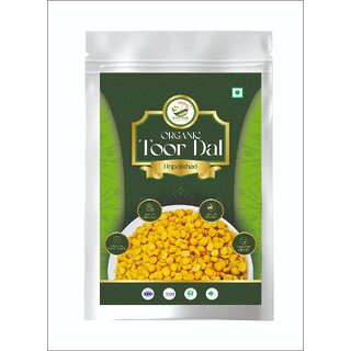 Simply Jaivik Unpolished Tur Dal (Arhar Dal)  Rich in Protein  Fiber, Naturally Sun-Dried, No Polishing (1kg)