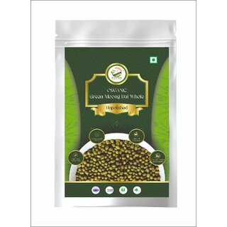 Simply Jaivik Whole Green Moong Dal (Sabut)  Unpolished Whole Green Gram, Rich in Plant Protein  Iron (500g)