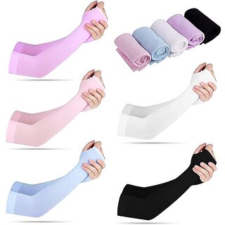 Ladies/Gents Cotton  Spandex UV Protection Cooling Arm Sleeves for Men  Women. Perfect for Cycling, Driving