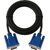 Versatile Black Coiled VGA Cable with 15-Pin Connectors