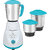 Double Safety Mixer Grinder 500 W Mixer Grinder(New York 3 Jar | 3 Jars | Green & White)