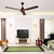 Double Safety Brown Decorative with 1 Year Warranty 1200 mm Ceiling Fan (1 Star | Brown | Pack of 1)