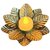 (Set of 1) Golden Metal Flower Tealight Candle Holder | Decorative Diya Stand for Festivals, Home Dcor & Gifting | Lotus Design Diya for Puja, Diwali & Special Occasions