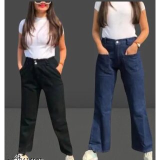                       Combo of 2 denim jeans                                              