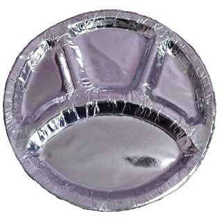                       13 Inch Silver Coated Paper Plate 4 CP  20 Pcs Pack                                              