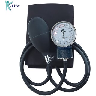                       K-life Aneroid Manual Sphygmomanometer & Pressure Gauge Blood Pressure Machine Bp Monitor  (Black)                                              
