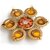 Set of 6 Golden Diya Metal Urli Bowl for Diwali & Festive Decor with Floating Candles & Flowers