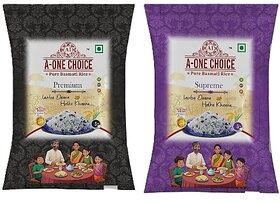 A-One Choice 10kg Basmati Rice Combo  Premium  Supreme Quality Long Grain Rice (5kg Each)