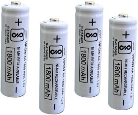 AA 1800 mAh 1.2v Rechargeable Battery for Toys, Clock, Gaming Console, Torch, Remote, Trimmer etc (Pack of 4)