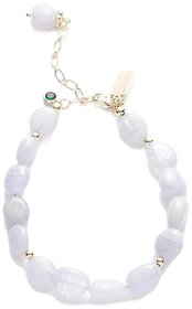 Colorful Agate Beaded Bracelet for Women, Crystal Candy Color Friendship Bracelet, Red Agate Gift Jewelry (Gray Agate Bracelet)