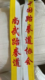 Custom Embroidered Taekwondo Belts | Cotton Core Karate & Judo Belts in Multiple Colors (Red, 160 cm)