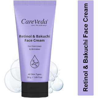                      CareVeda Retinol  Bakuchi Face Cream For Fine Lines  Wrinkles Suitable For All Skin Types 50gm                                              