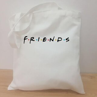 Friends TV Show Tote Bag - Large Canvas Shopper with Classic Print for Everyday Use (C1 No inner pocket no zipper)