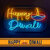 Happy Diwali Neon Sign with Diya Night Lamp (45 cm, Yellow, ice blue, Red)