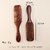 Narrow Cushion Massage Hair Brush, Natural Golden Sandalwood Detangling Comb, Portable Wooden Hairbrush for Smooth, Shiny Hair (Plain Narrow Cushion Brush 4cm)