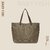 Unisex Waxed Canvas Tote Bag - Large Capacity Waterproof Shopper with Shoulder Strap for Commute (Army Green, 42 x17 x38cm Bag Opening 50cm)