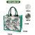 Eco-Friendly Canvas Tote Bag - Natural Jute Gift Bag for Business Clients, Retro Shopper with Handles (Green Wonderland B5 Medium)