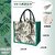 Eco-Friendly Canvas Tote Bag - Natural Jute Gift Bag for Business Clients, Retro Shopper with Handles (Green Wonderland B5 Medium)