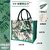 Eco-Friendly Canvas Tote Bag - Natural Jute Gift Bag for Business Clients, Retro Shopper with Handles (Green Wonderland B5 Medium)